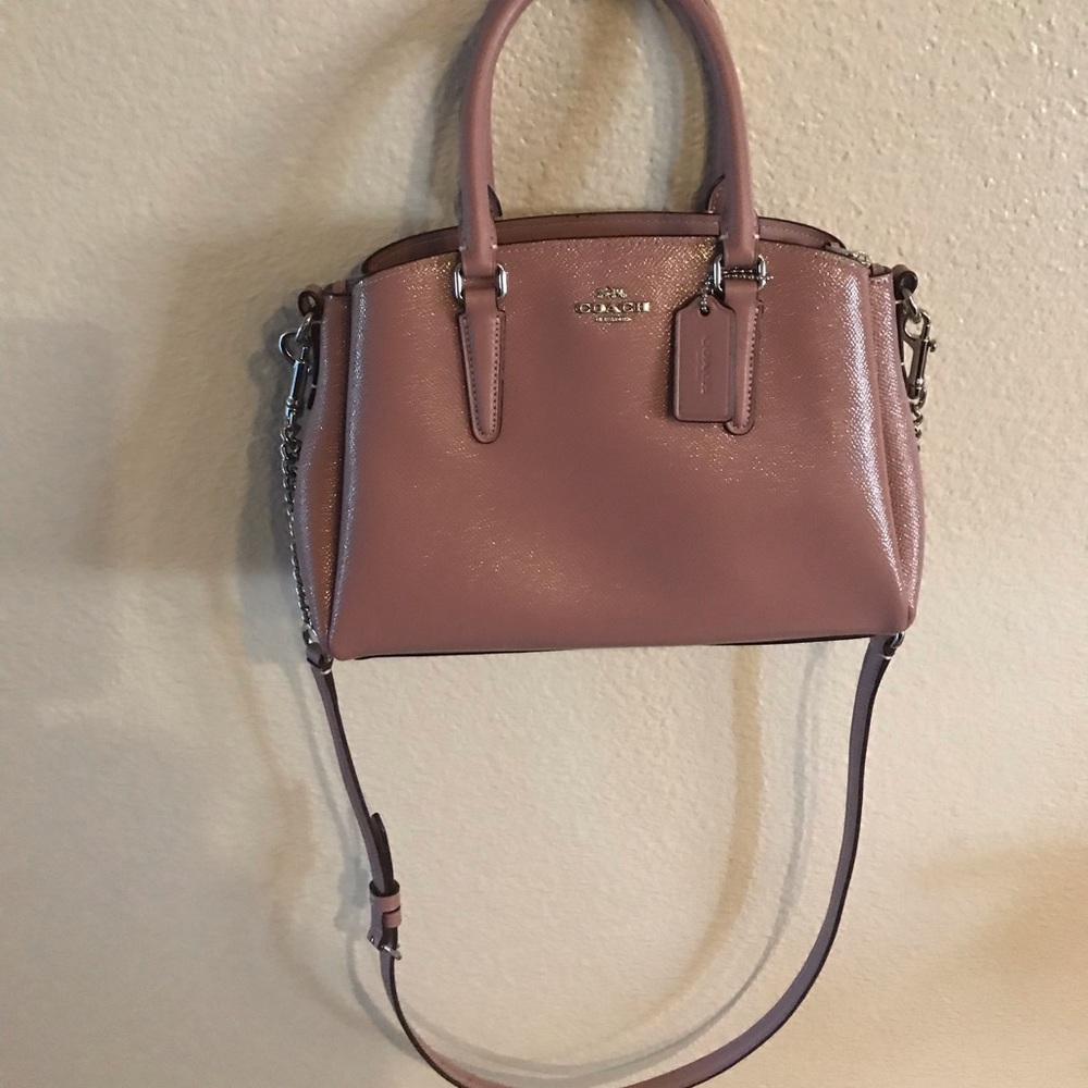 Coach Pink Gloss finish Crossbody Bag